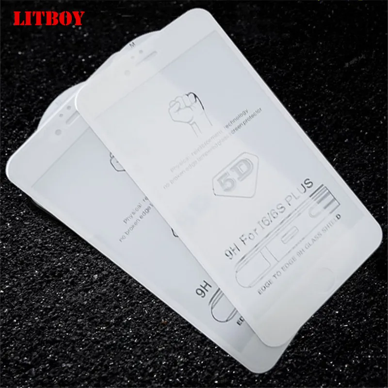  5D Volle Abdeckung Screen Protector Gehärtetem Glas Für iPhone 6 6 S 7 Plus XS XR XS Max Schutz Gla