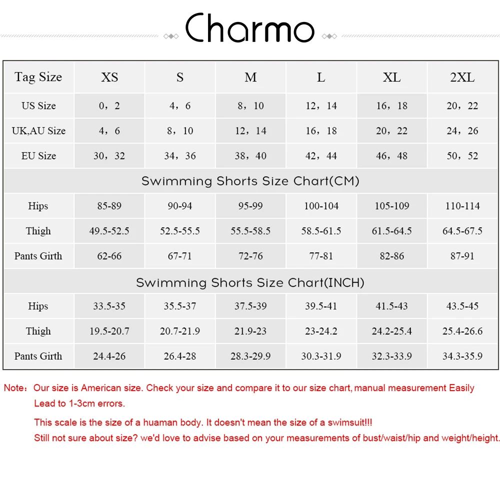Женские шорты для плавания Charmo однотонные плавки спортивные женские бикини