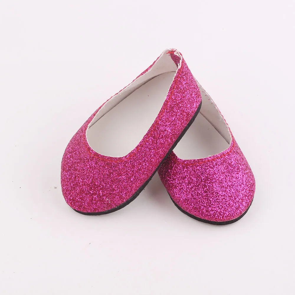 Pink Glitter Slip On Shoes 18 in Doll Clothes Fits American Girl