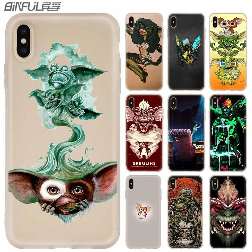 

Silicone Soft Cover Case FOR iPhone 11 Pro 2019 X XS Max XR For iPhone 5S SE 6S 6 4 4S 7 8 Plus After Midnight Gremlins