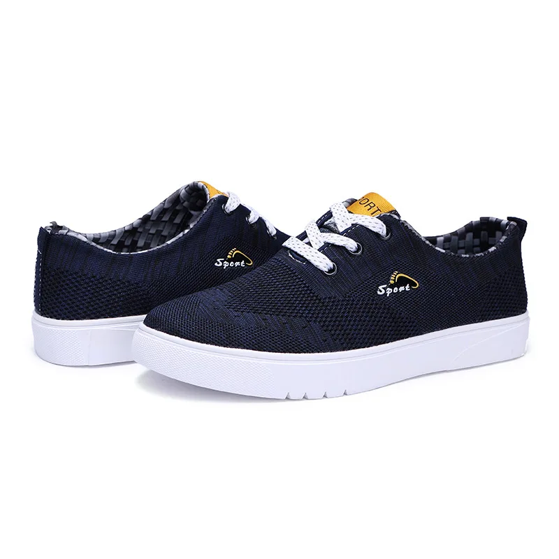 JINBEILEE Men's Skateboarding Shoes Low To Help Four Seasons Casual Sports Shoes Wild Breathable Flying Woven Men's Shoes