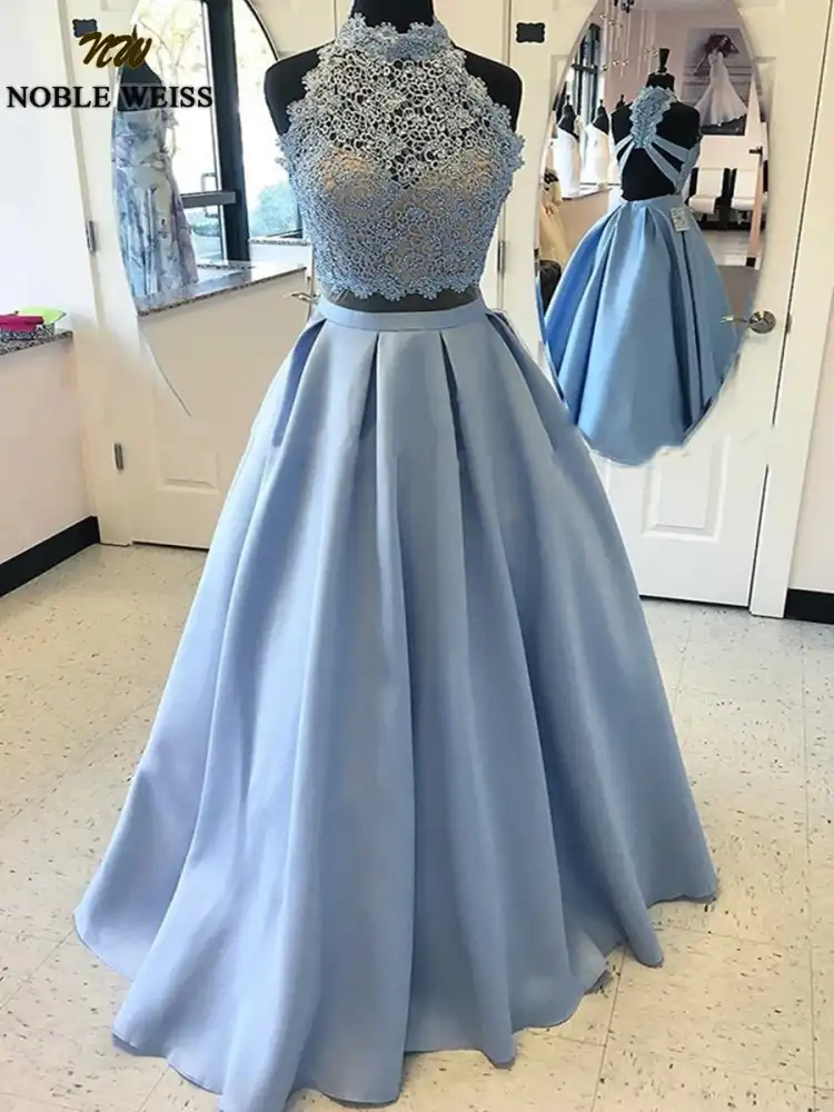dusty blue formal gowns