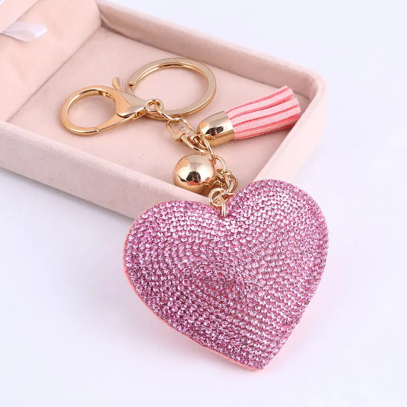 Romántico corazón joyería llavero llaveros mujeres titular de la clave cadena anillo coche llaveros colgante de encanto Romántico corazón joyería llavero llaveros mujeres titular de la clave cadena anillo coche llaveros colgante de encanto