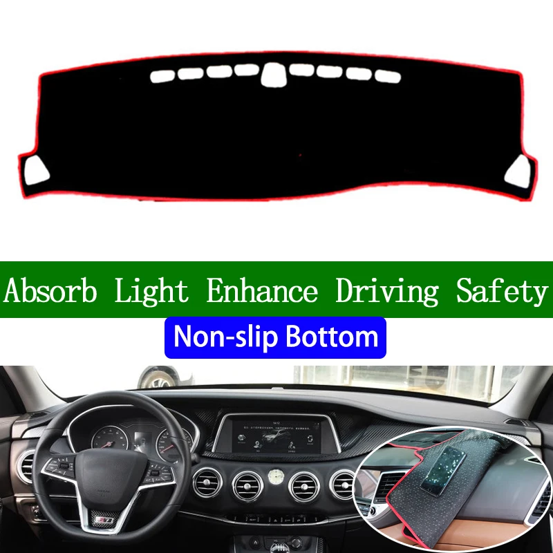 

For JAC REFINE S7 2016 2018 Non-slip Bottom Dashboard Cover Car Decals Car Stickers Interior Car Accessories