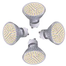 Ampoules Globe Blanc Chaud 3528 K AC LED V 5W 3600, 4 pièces, GU10, 230 SMD 80 LED s