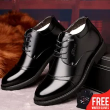 OSCO New Handmade Men Leather Winter Boots High Quality Warm Snow Men Boots Ankle Boots For Men Business Dress Shoes Men mycolen 2018 handmade genuine cowhide leather men winter boots high quality winter men boots business ankle martin boots for men