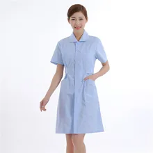 Для женщин медицинские халаты качества униформа для медсестер уход скраб комбинезоны короткий рукав pharmist спецодежды A12