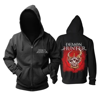 

Bloodhoof Demon Hunter heavy metal black zipper Hoodie Asian Size