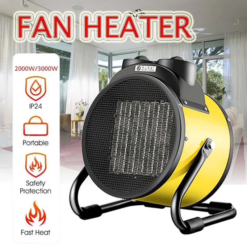  2000W/3000W Portable Ceramic Space Electric Heaters High Power Air Heater Ceramic Fan Warmer For In