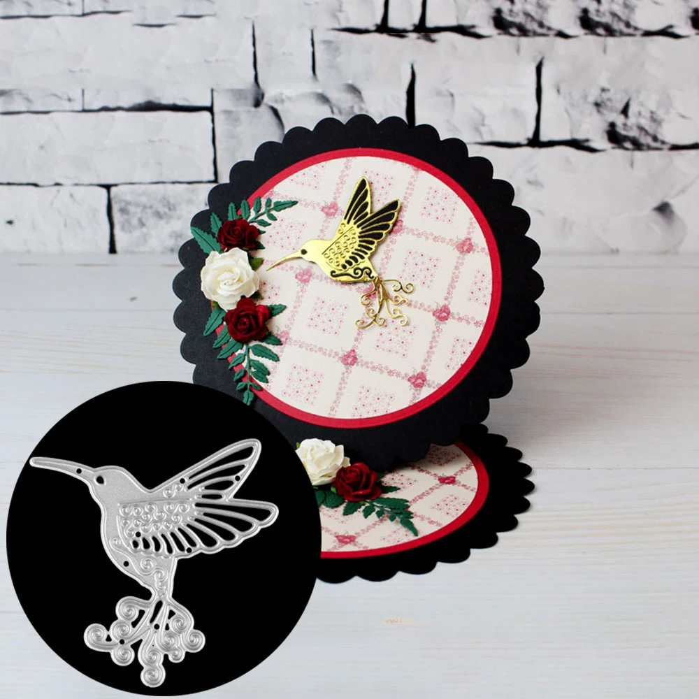 

New 1PC Hummingbird Scrapbooking Photo Album Invitation Home Decoration Embossing Stencils Metal Cutting Dies