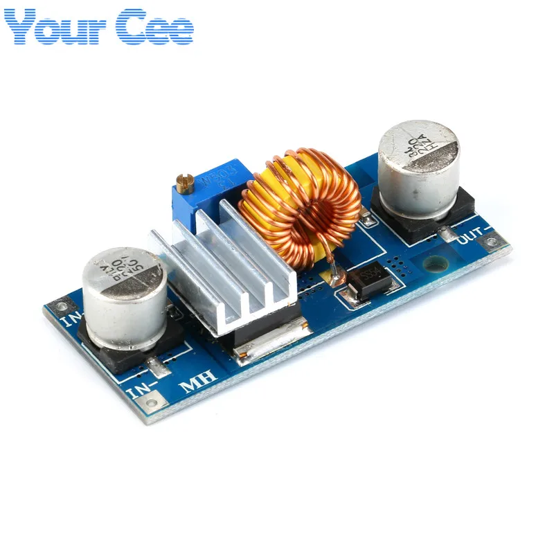 5A XL4015 DC-DC Step Down Adjustable Power Supply Module Voltage Regulator Buck LED Module with Heatsink (2)