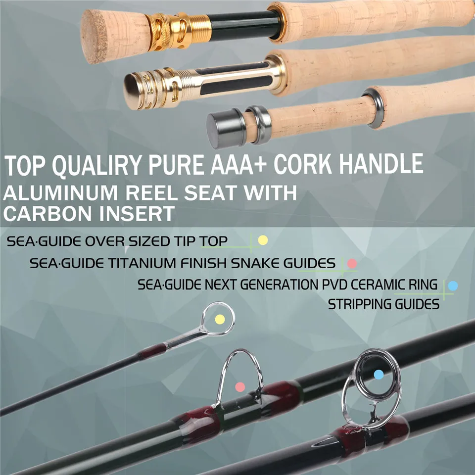 Maximumcatch Skyhigh 6 10ft 2 8wt удочка для ловли нахлыстом графитовый IM12 Toray Carbon 3/4pc с