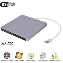 Blu-Ray USB 2,0 Внешний Оптический привод DVD Burner BD-ROM Blu-Ray плеер для WINDOWS XP/7/8/10 рабочий стол MAC портативных ПК