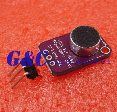 

electret amplifier microphone adjustable module MAX4466 Audio amplifier