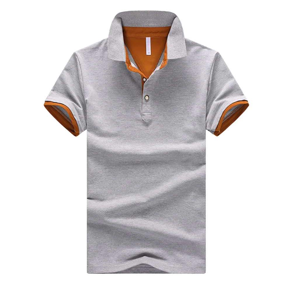 Для мужчин s летние рубашки поло Для мужчин Повседневное короткий рукав хлопковые рубашки модные поло футболки Para Hombre брендовая одежда DX-B0255