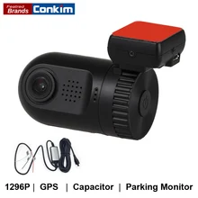 Conkim Mini 0805P Car Camera Full HD 1296P Dash Cam ADAS LDWS Pro Capacitor Driving Recorder Auto Registrar Parking Hard Wire Ki