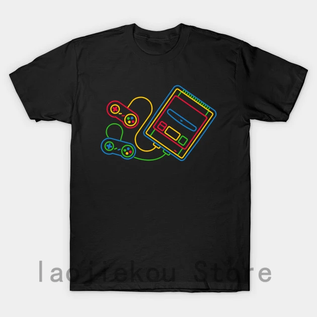 

100% cotton Funny men T shirt Women Fashion tshirt Super Famicom T-Shirt Unisex cool white and black shirts