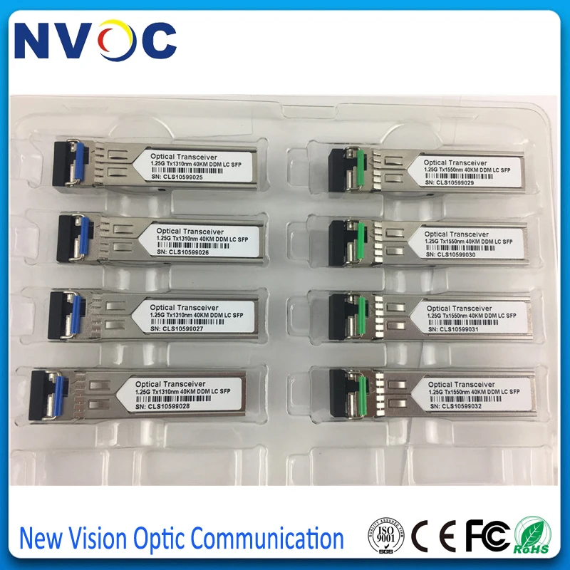 1,25G LC/SC BIDI SFP модуль 40 км 1310/1550 нм с функцией DDM