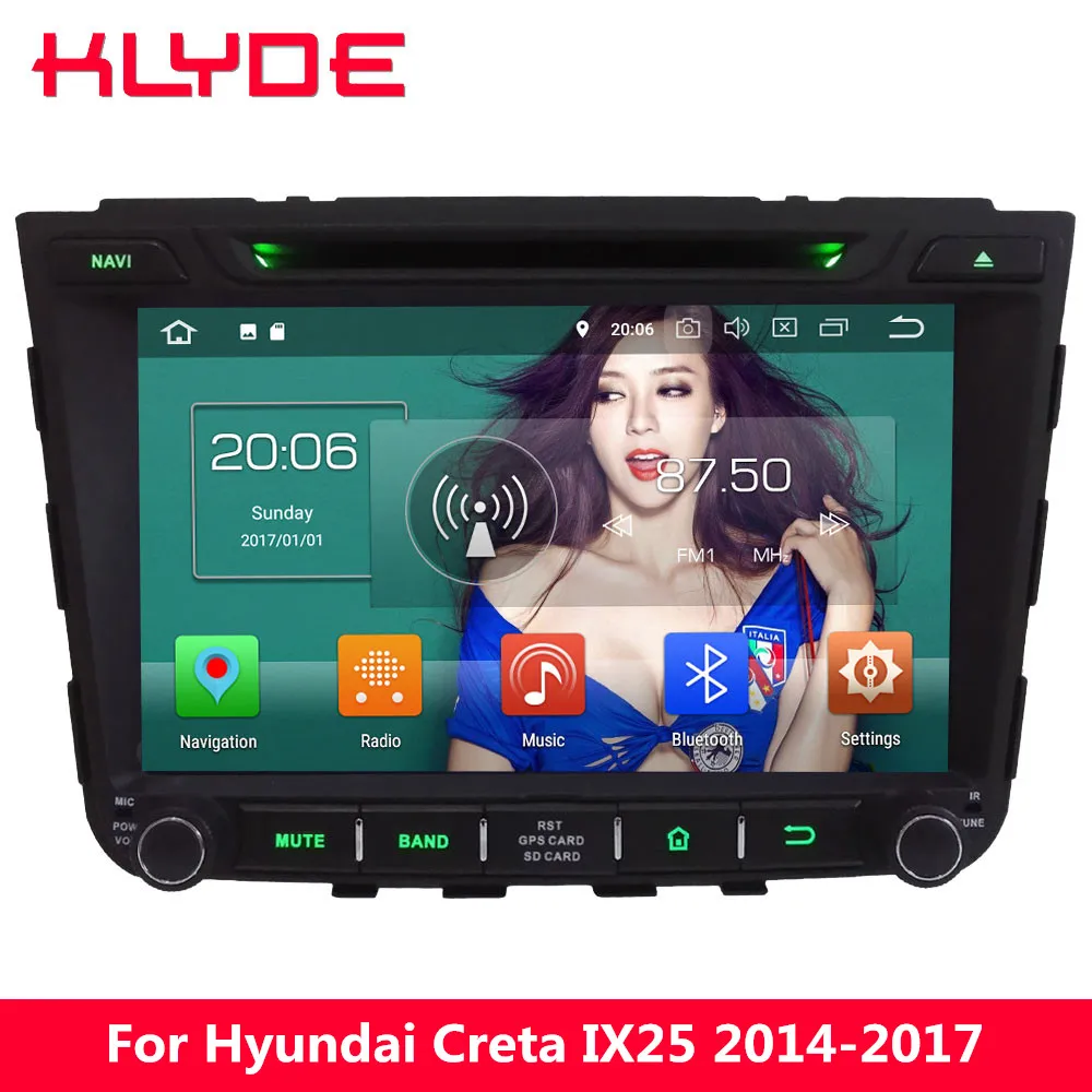

KLYDE 8" 4G WIFI Android 8.0 Octa Core PX5 4GB RAM 32GB ROM Car DVD Multimedia Player For Hyundai IX25 Creta 2014 2015 2016 2017