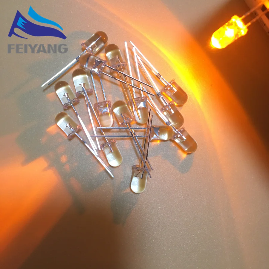 

1000PCS 5mm LED Flicker Diodes Flashing Yellow Blinking Candle Light Emitting Diode Flickering Flash Blink Diodo danshan Y