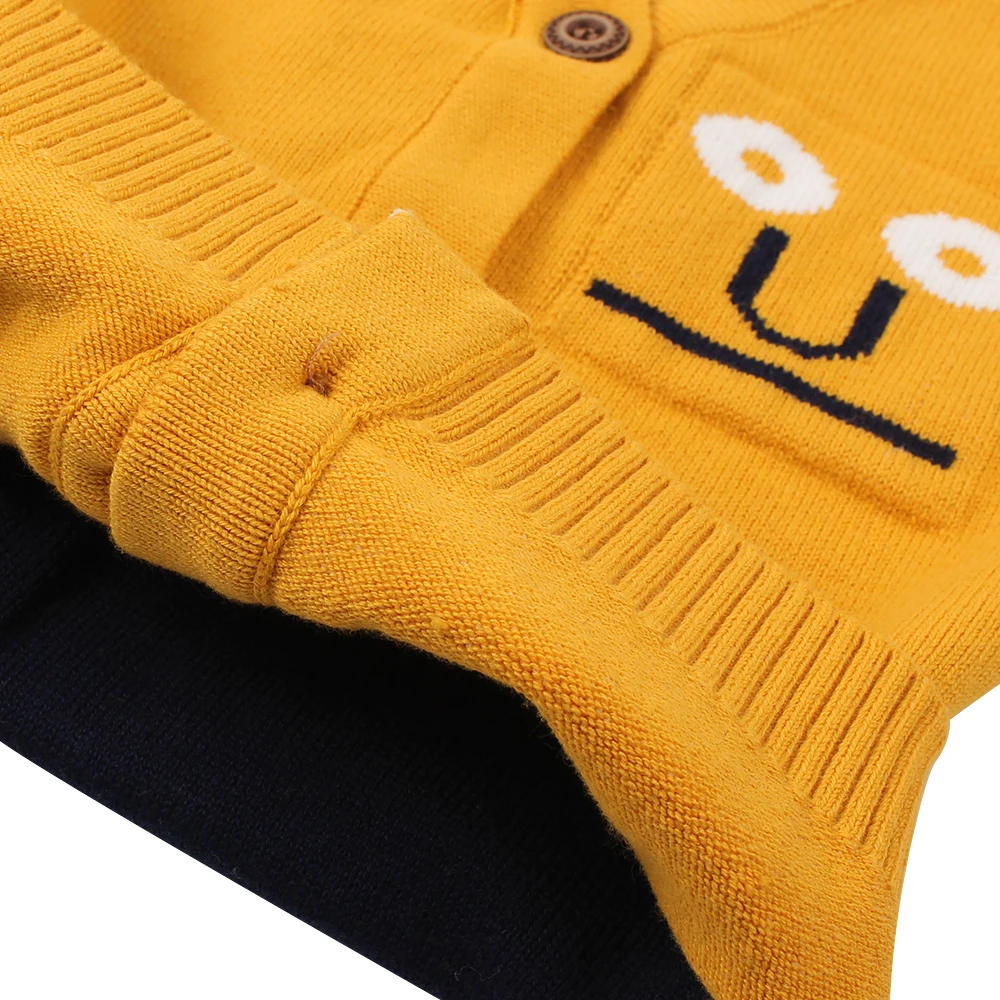 Warm Knitted Baby Sweater Long Sleeve V-Neck Infant Baby Cardigan Autumn Winter Sweater For Boys 0-9 Months Baby Boys Clothing (5)