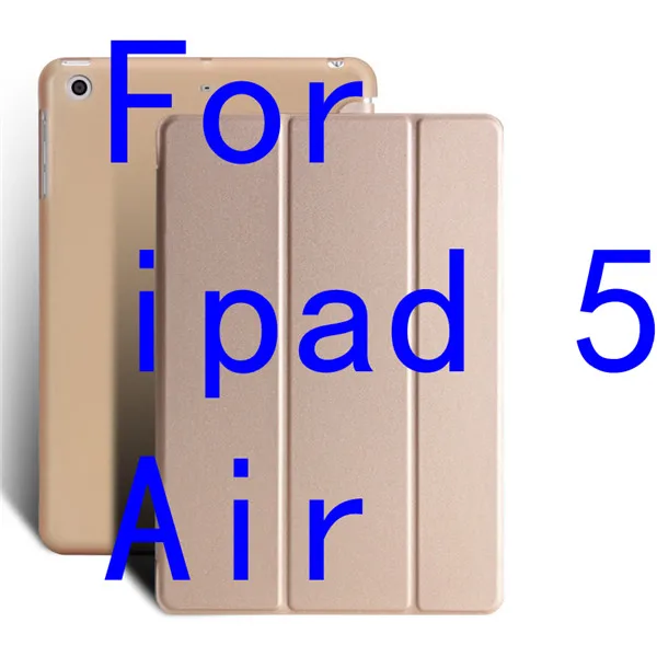 Для ipad 6 ipad6 Air 2 9," Чехол из искусственной кожи ультра тонкий смарт-чехол с подставкой TPU Мягкий защитный чехол для ipad 5 Air чехол для планшета+ ручка - Цвет: Airgold