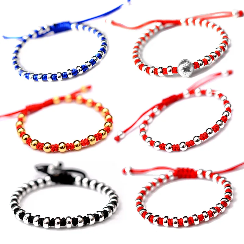 

Fashion red rope bracelet hand-woven simple lucky this year for women jewelry hot sale