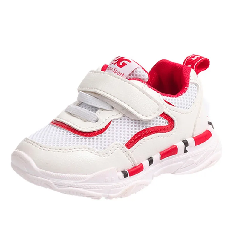 Telotuny/ г.; детская обувь для маленьких мальчиков и девочек; Детские повседневные кроссовки из сетчатого материала; мягкая обувь для бега с буквенным принтом; JU 15 - Цвет: Red