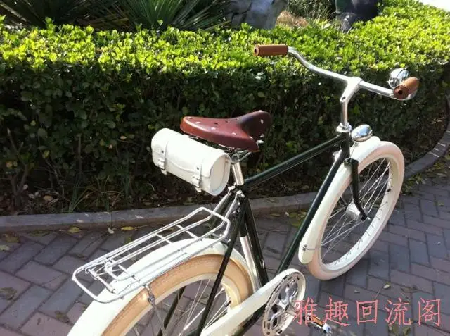 Perfect E0990 100% head layer cowhide Fixed gear bike Saddle bag Bicycle Hang back bag Handmade tool bag hot sale 38