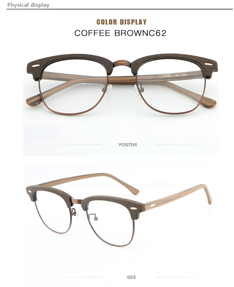 HDCRAFTER, кошачий глаз, винтажные оптические очки, оправа, половинная оправа, деревянные очки de grau, оправа для очков