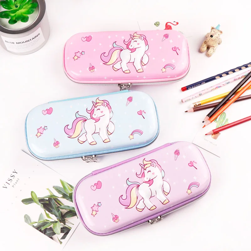 

Unicorn pencil case Kawaii EVA Creative school supplies pouch pencil case