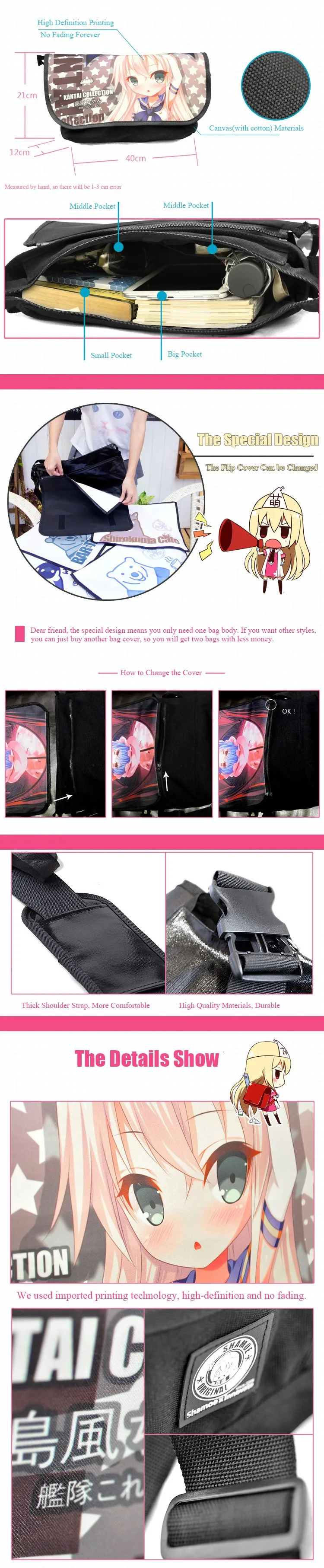 Лидер продаж, сумки из парусины для любителей японского аниме «DIABOLIK», сумки-мессенджеры для косплея аято Сакамаки, сумка на плечо