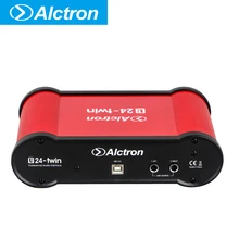 Alctron U24TWIN двойной 2 канала внешняя звуковая карта Компьютер Сотовый телефон звуковая карта с USB портом