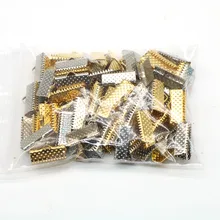 10 мм 100 шт обжимные концевые бусины плоская крышка застежки шнур концевые колпачки струнные ленты зажим складной браслет колпачки соединителей застежки Faste