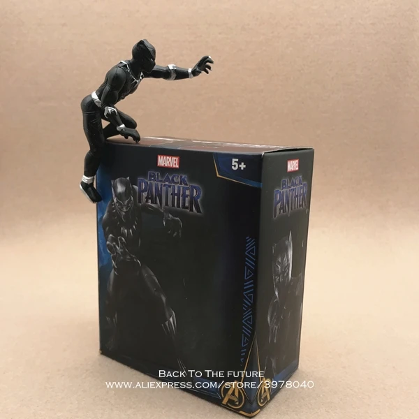 Panther with box Дисней Marvel X-men Дэдпул 2 фигурка Сидящая Модель осанки аниме мини кукла украшение ПВХ Коллекция фигурка игрушки модель - Цвет: Panther with box