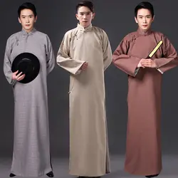 2019 летняя китайская мужская традиционная одежда с вышивкой кимоно с драконом банное платье Мужская одежда для сна плюс