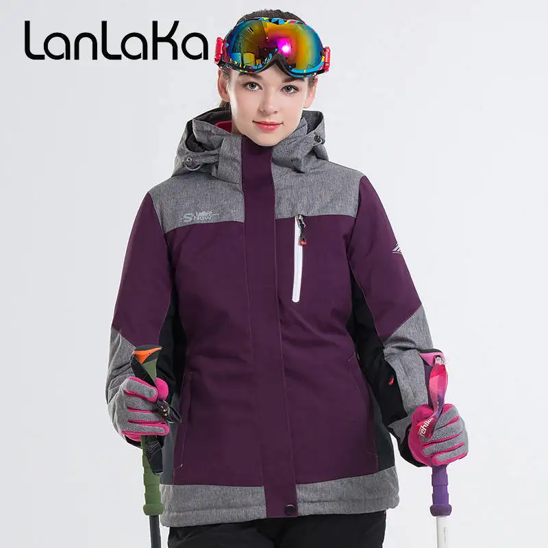 2018 LANLAKA Women Hiking Jacket Skiing Jacket Super Warm Clothing