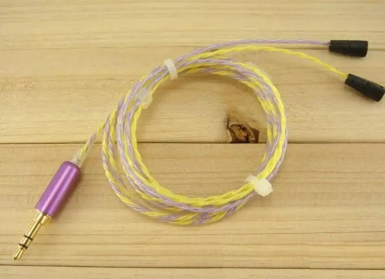 diy earphone wire with pin silver plated wire fever IE80 IE8 ie8i upgrade headphone wire
