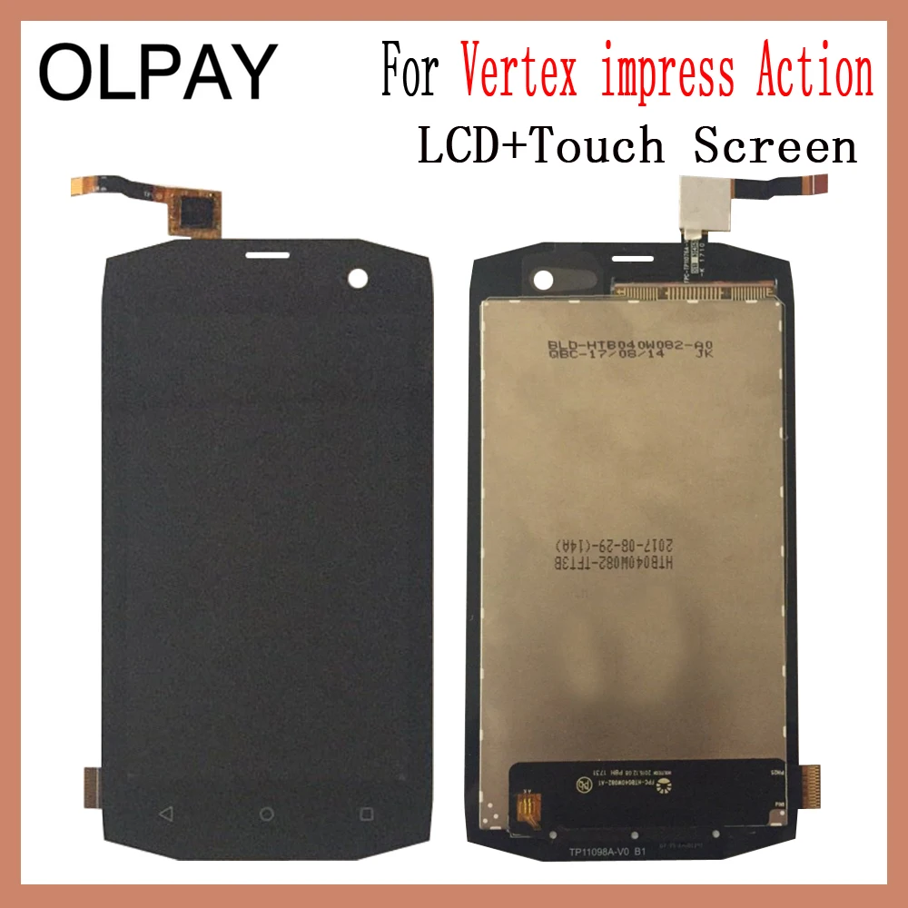 

OLPAY 4.0'' Mobile Phone LCD Display Front Touch Glass For Vertex Impress Action Touch Screen Digitizer Assembly Parts