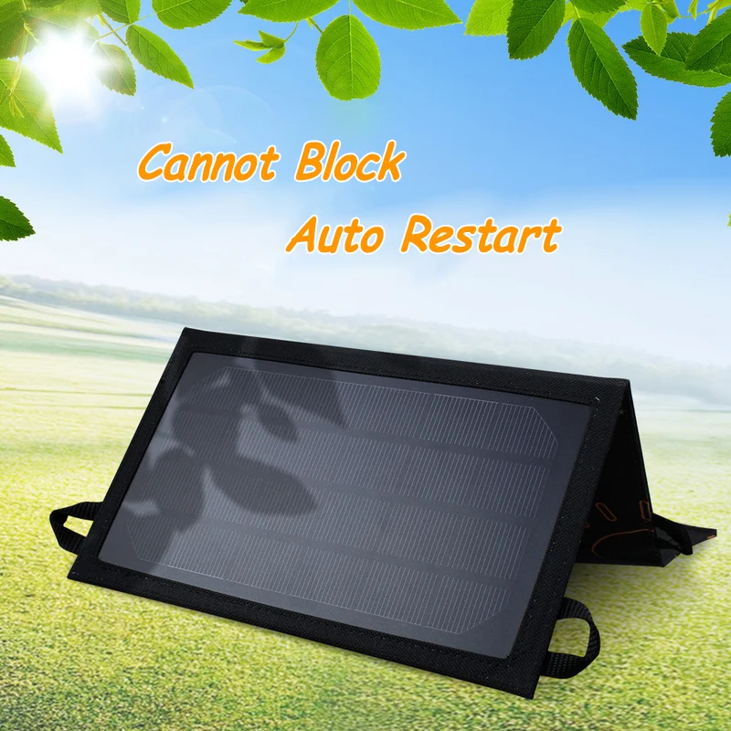 

7W 5V 1.2A Foldable Monocrystalline Solar Panel Power Bank Solar Cell Fast Charging Solar Battery for Travel Camping Charging