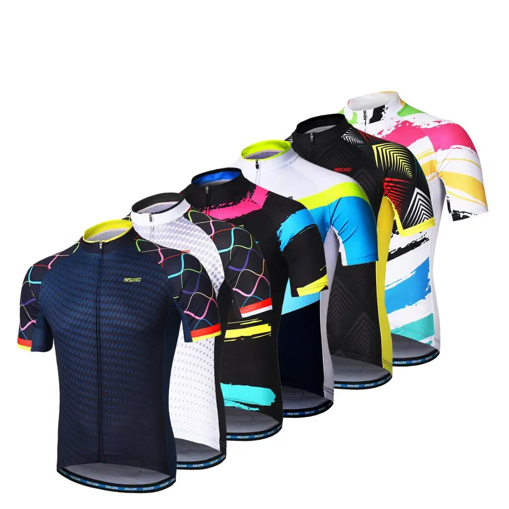 ARSUXEO Мужская футболка с короткими рукавами для велоспорта быстросохнущая Джерси для горного велосипеда одежда для шоссейного велосипеда Светоотражающая молния Z84