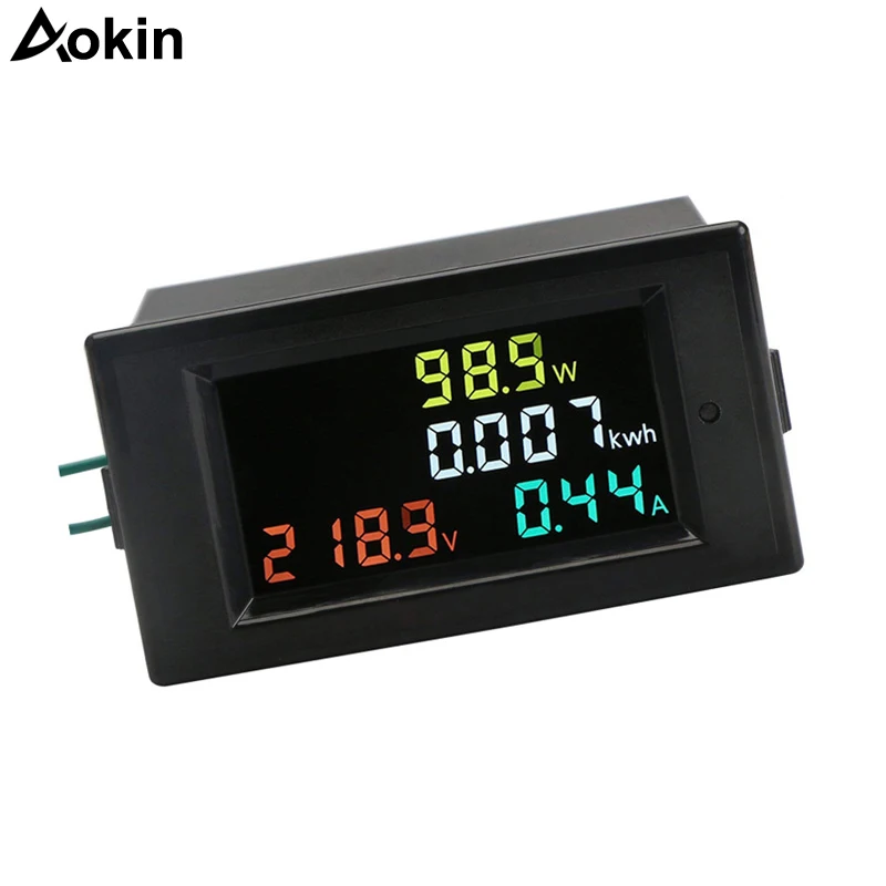 AC 80-300V 100A 4 in 1 Digital LCD Volt Amp Watt Energy Meter AC Power Meter AC Voltmeter Ammeter with Current Transformer