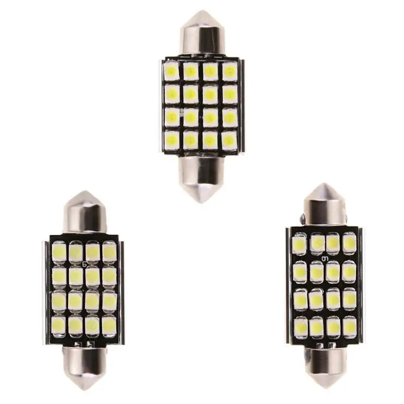 

2pcs 16SMD LED Car Dome Festoon Interior Lights Bulbs Roof Reading Lights