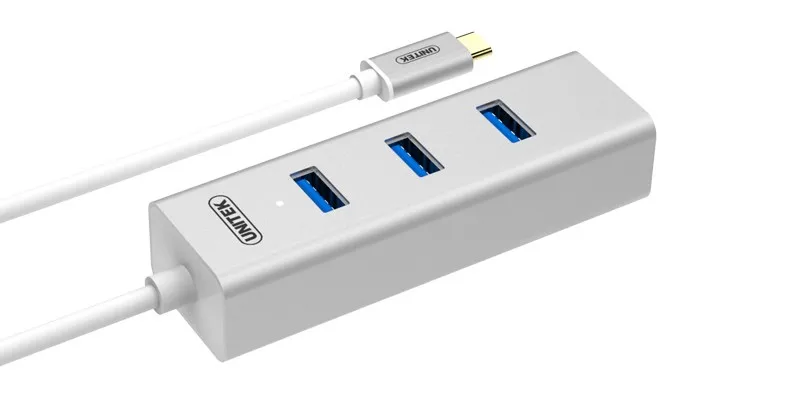 USB3.1 type C type-c концентратор 3 порта с быстрым Ethernet 10/100/1000 Мбит/с Gibabit сетевая карта LAN+ 3 порта USB 3,0 концентратор RTL8153 WIN10