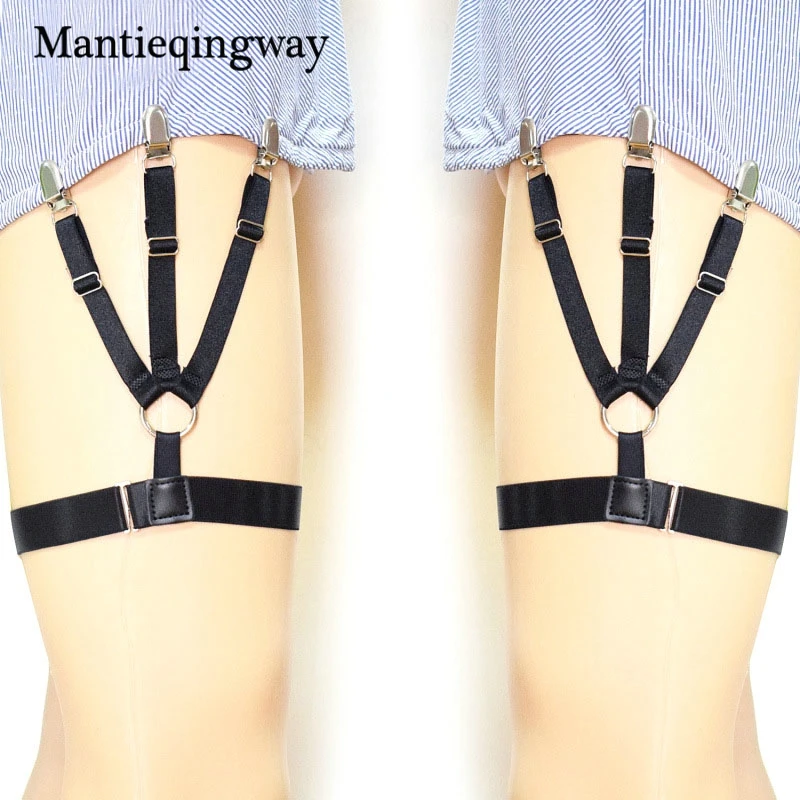 Мужские подвязки эластичный нейлоновый регулируемый держатель подвязки высокого качества черные женские рубашки Пояс для чулок