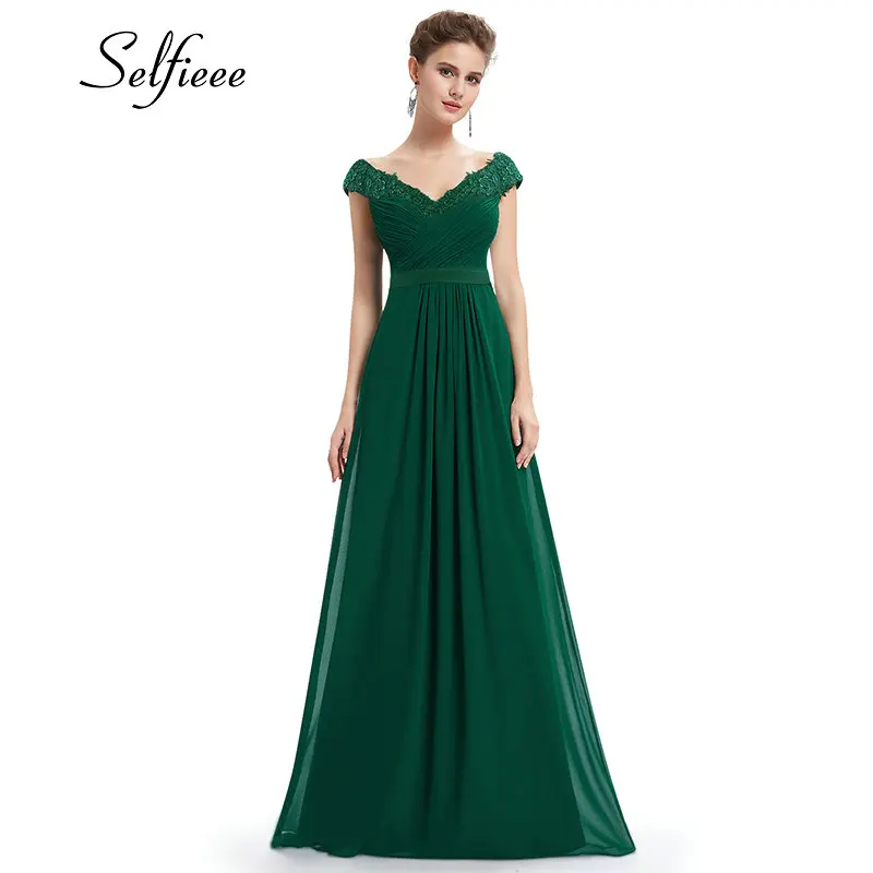 

Wedding Party Gowns Plus Size Ladies Lace Dresses Women's Long Elegant V-neck Sleeveless A-line Chiffon Formal Dress Vestidos