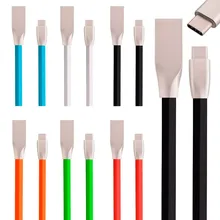 200 шт 1м Плоский лентообразный кабель 3D из цинкового сплава для быстрой зарядки Тип C кабель наборы аксессуаров для huawei P9/Коврики 9 LG G5 Nexus One Plus