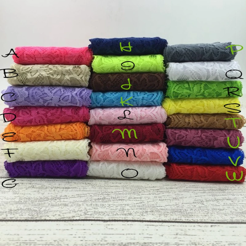 

10yards/color/pack 3 inch wide Tulle Lace Trim Lace Ribbon for Ornaments Elastic Lace Stretch for Baby Girls Hair Accessories