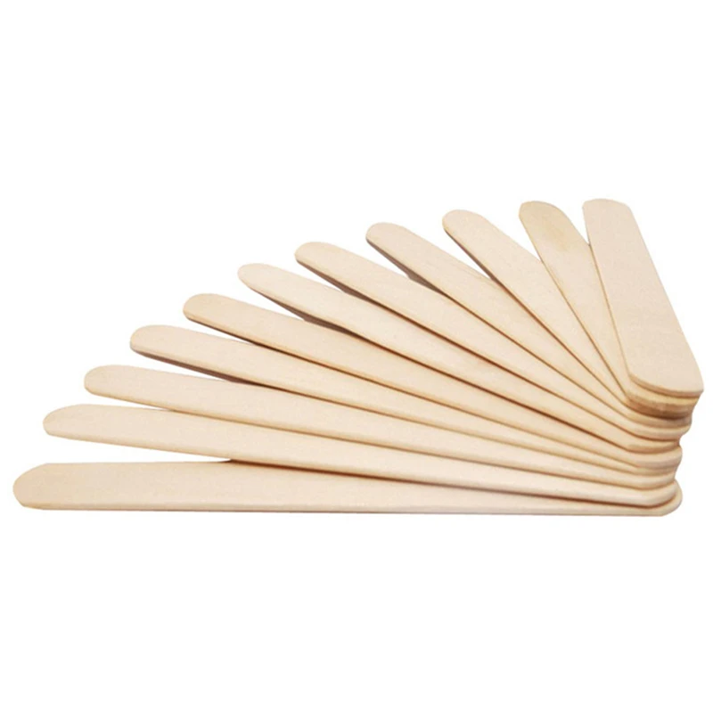 

50 PCS Natural Wood Popsicle Sticks Wooden Popsicle Stick Homemade Ice Cream Sticks Natural Wood Craft Sticks Reusable