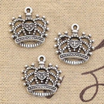 

8pcs Charms Hollow Crown 20x21mm Antique Making Pendant fit,Vintage Tibetan Silver color,DIY Handmade Jewelry